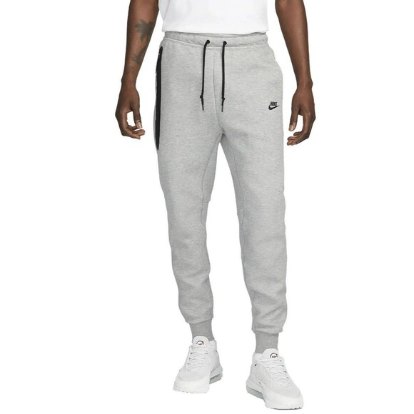Nike Men’s LARGE Tech Fleece Pants Joggers Grey Heather Sweatpants 582835-063 - Picture 3 of 15